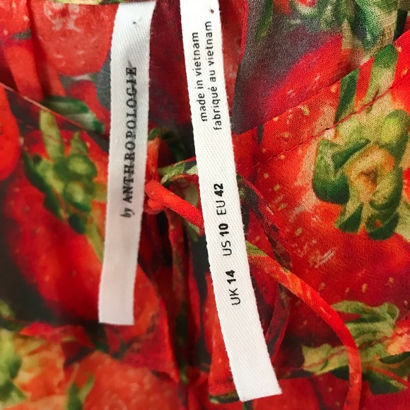 Anthropologie Strawberry Ruffle Tan NWOT 8 - Picture 6 of 7